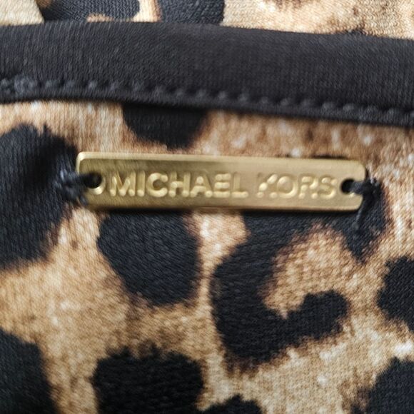 MICHAEL KORS Cheetah Bell Sleeves Flounce Dress - Size Small - Picture 9 of 10